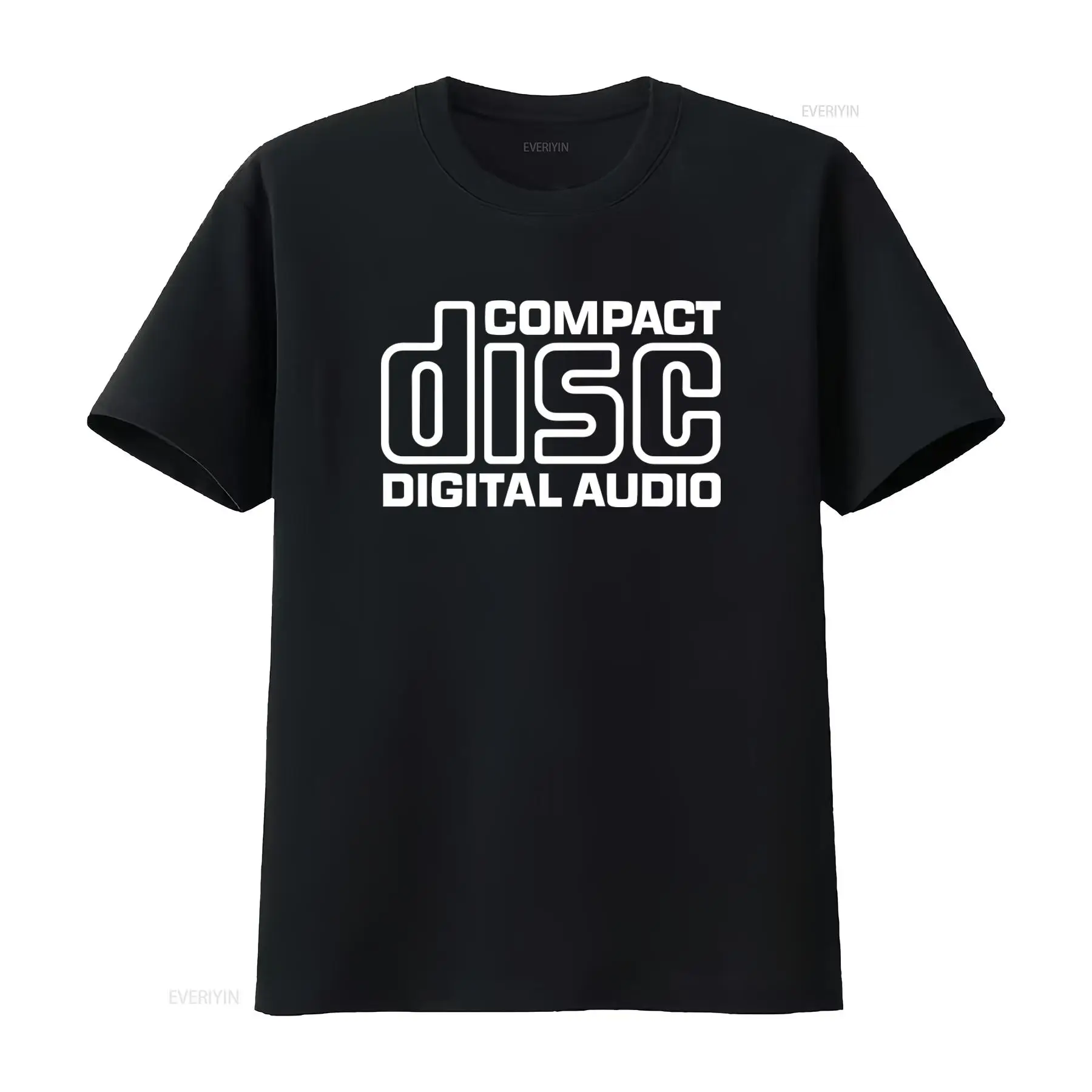 Audio Music Logo - تي شيرت بشعار Compact Disc Digital