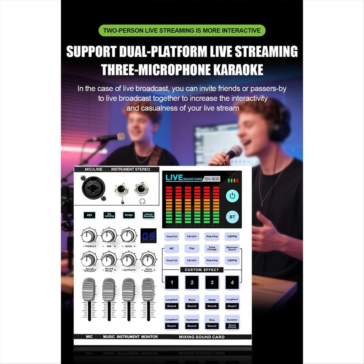 Audio Music Sound - بطاقة صوت DTC5 SN800 متعددة الوظائف