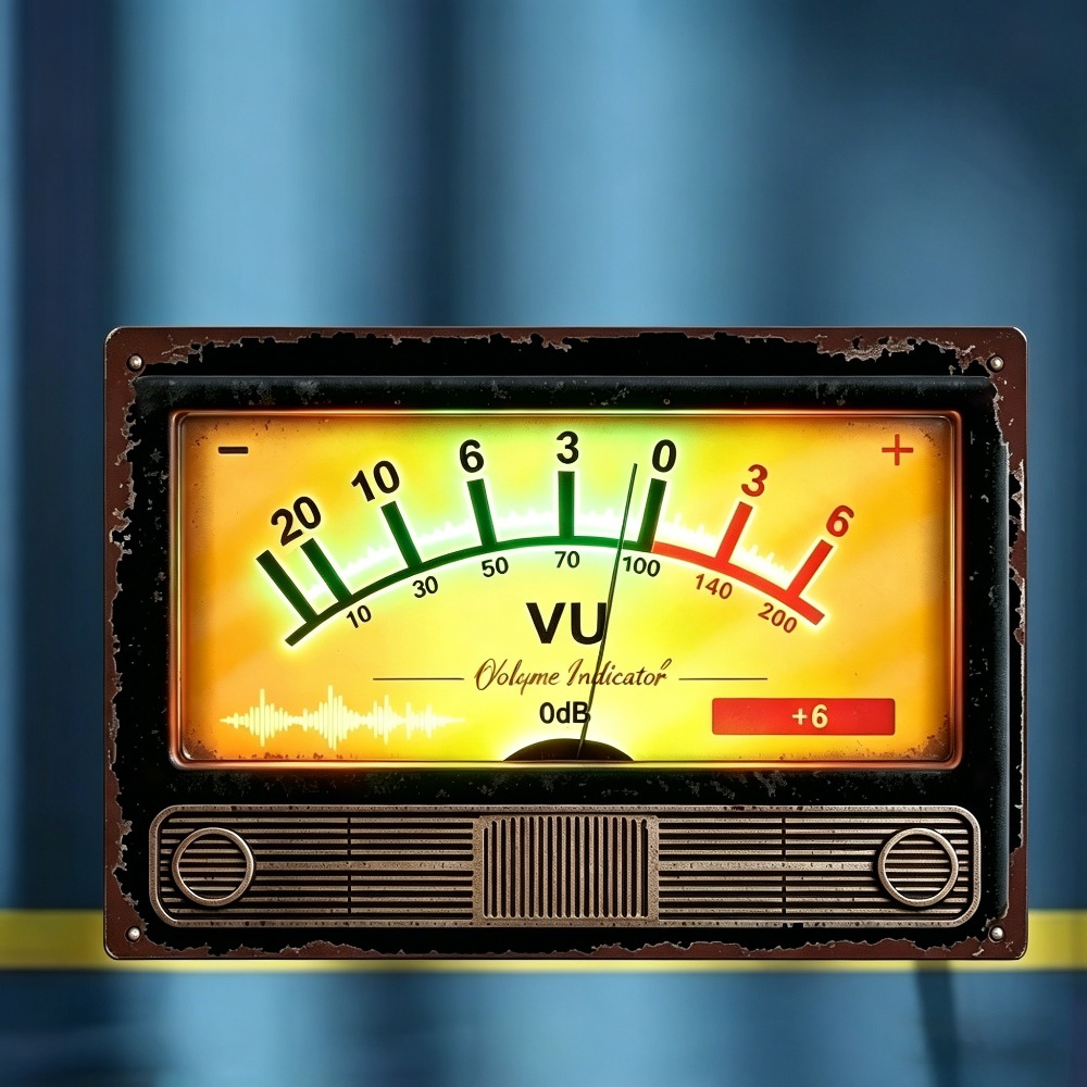 مؤشر مستوى الصوت VU بتصميم عتي - مراجعة Audio Music Logo وسعره