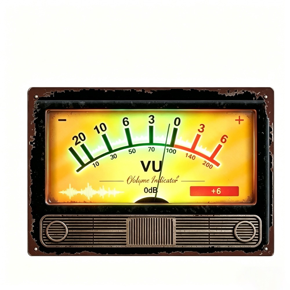 مؤشر مستوى الصوت VU بتصميم عتي - مراجعة Audio Music Logo وسعره