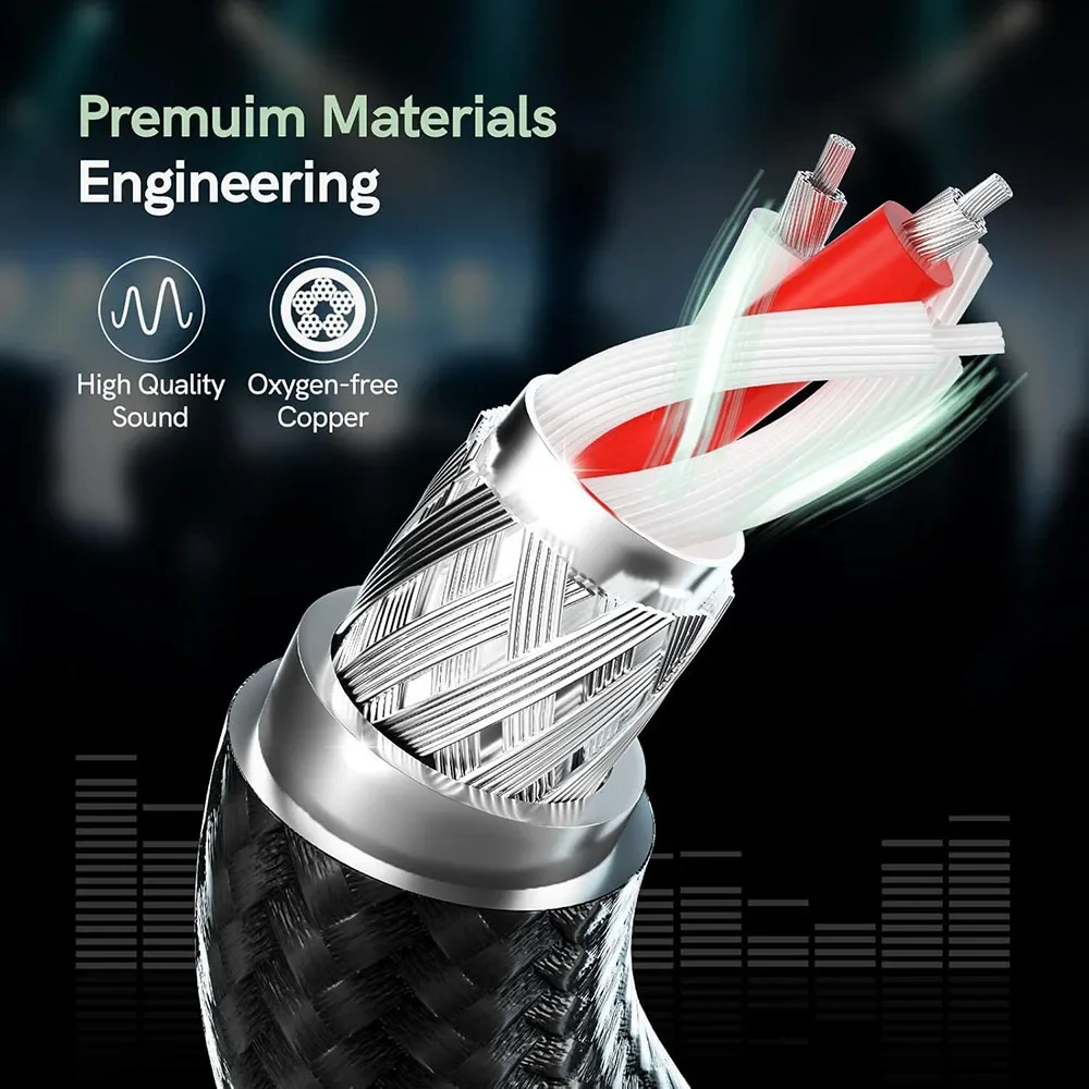 XLR ذكر إلى 6.35 مللي متر TRS  - مراجعة Audio Music Mixer وسعره